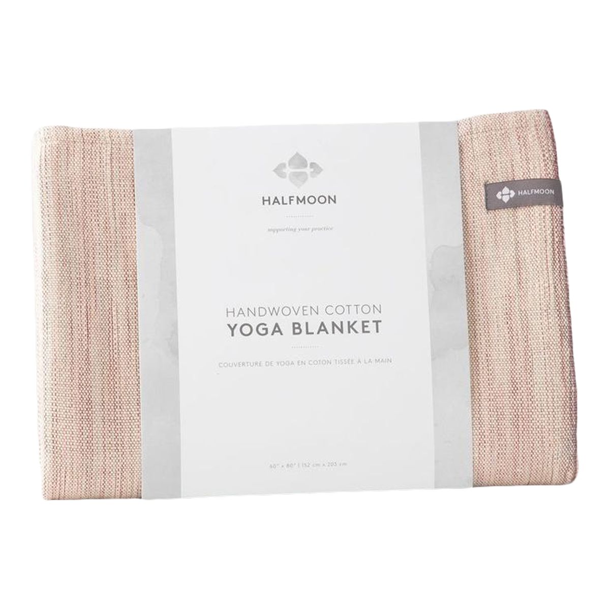 Halfmoon Cotton Yoga Blanket Front_Flat
