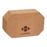Halfmoon Octagonal Cork Yoga Block Front_Angled_Right