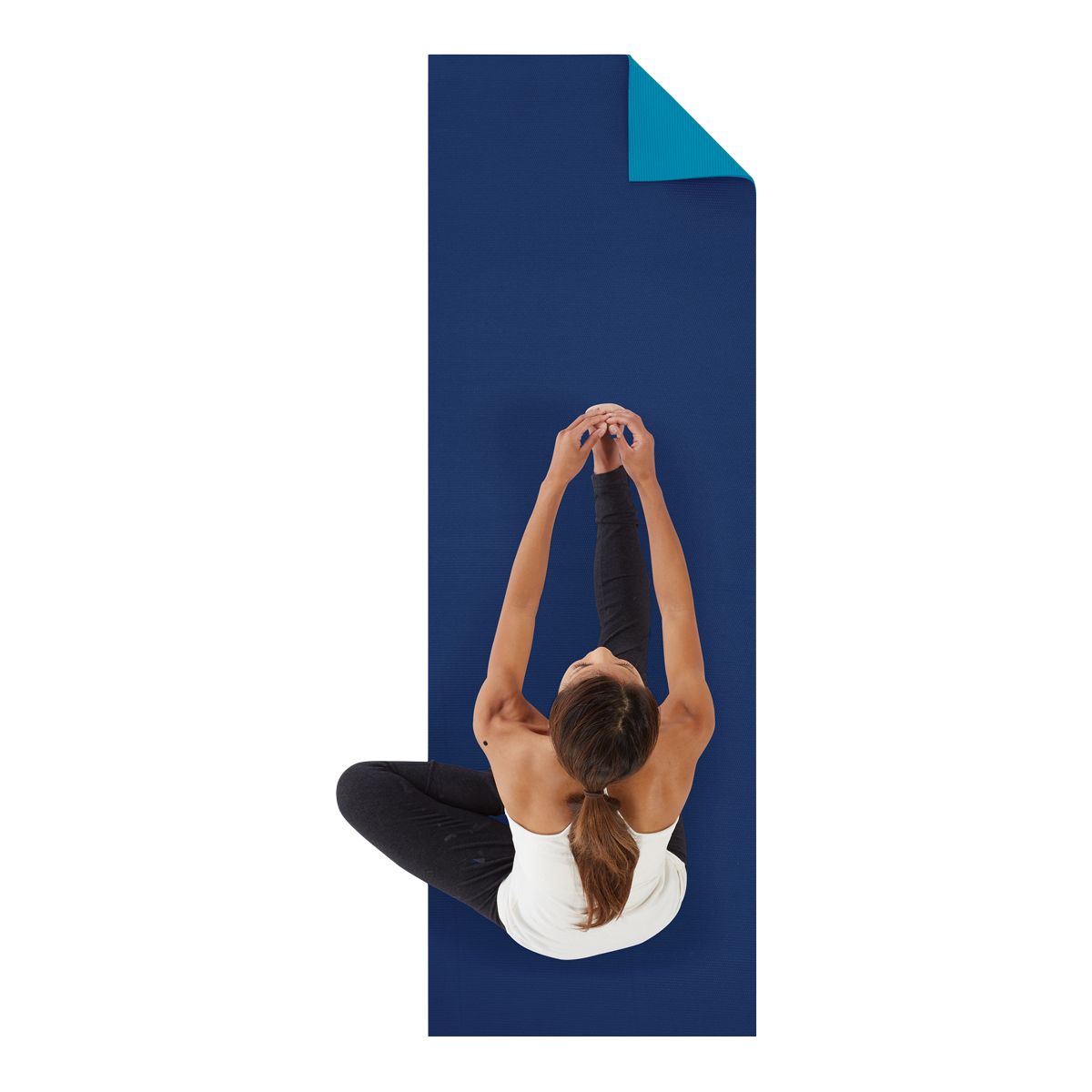 Gaiam Premium Reversible 68 Inch Yoga Mat Overhead_Flat