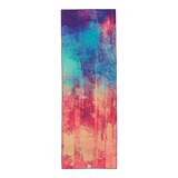 Gaiam Featherlight Slip-Free 68 Inch Yoga Mat Towel Overhead_Flat