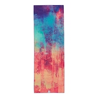 Gaiam Featherlight Slip-Free 68 Inch Yoga Mat Towel Overhead_Flat