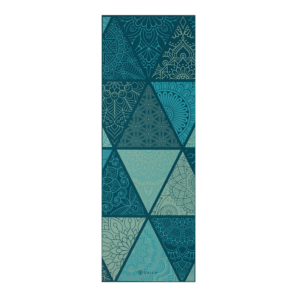 Premium Reversible Jade Salutation Yoga Mat (6mm) - Gaiam