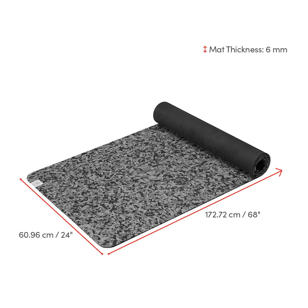 Gaiam Camo Performance Reversible 68 Inch Yoga Mat