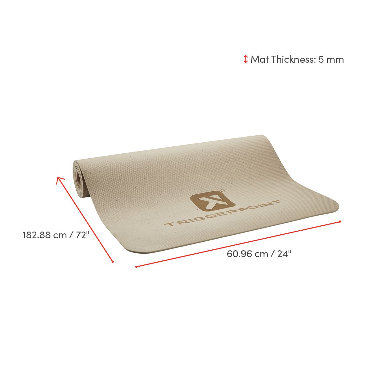 TriggerPoint Eco Non-Slip 72" 5mm Yoga Mat Front_Angled_Right