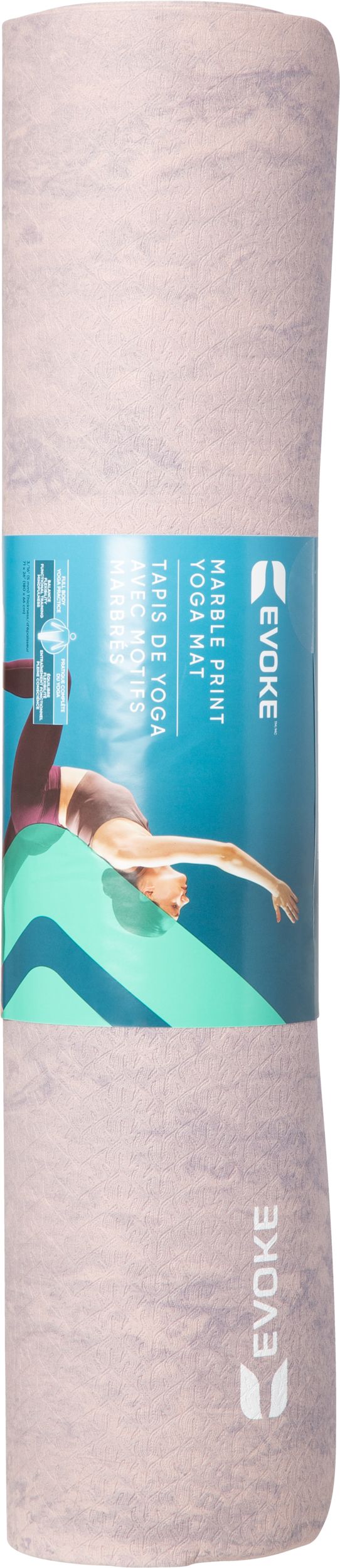 Evoke Printed Non-Slip 71" 5mm Yoga Mat Front_Flat