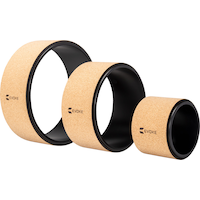 EVOKE Cork Yoga Wheel Set Front_Angled_Left