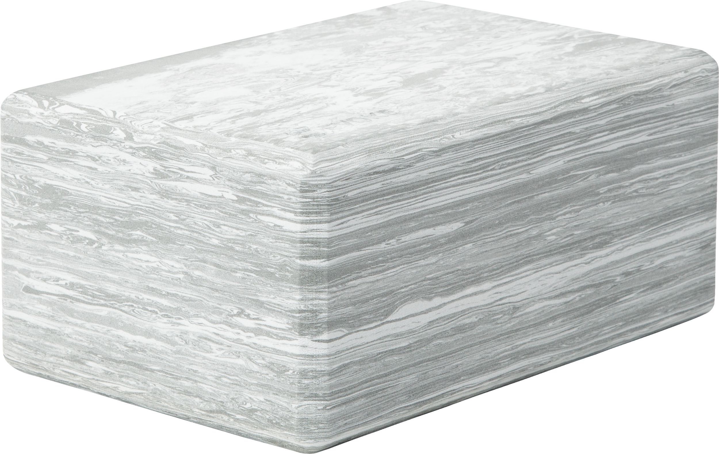EVOKE MARBLE PATTERN 4" YOGA BLOCK GREY