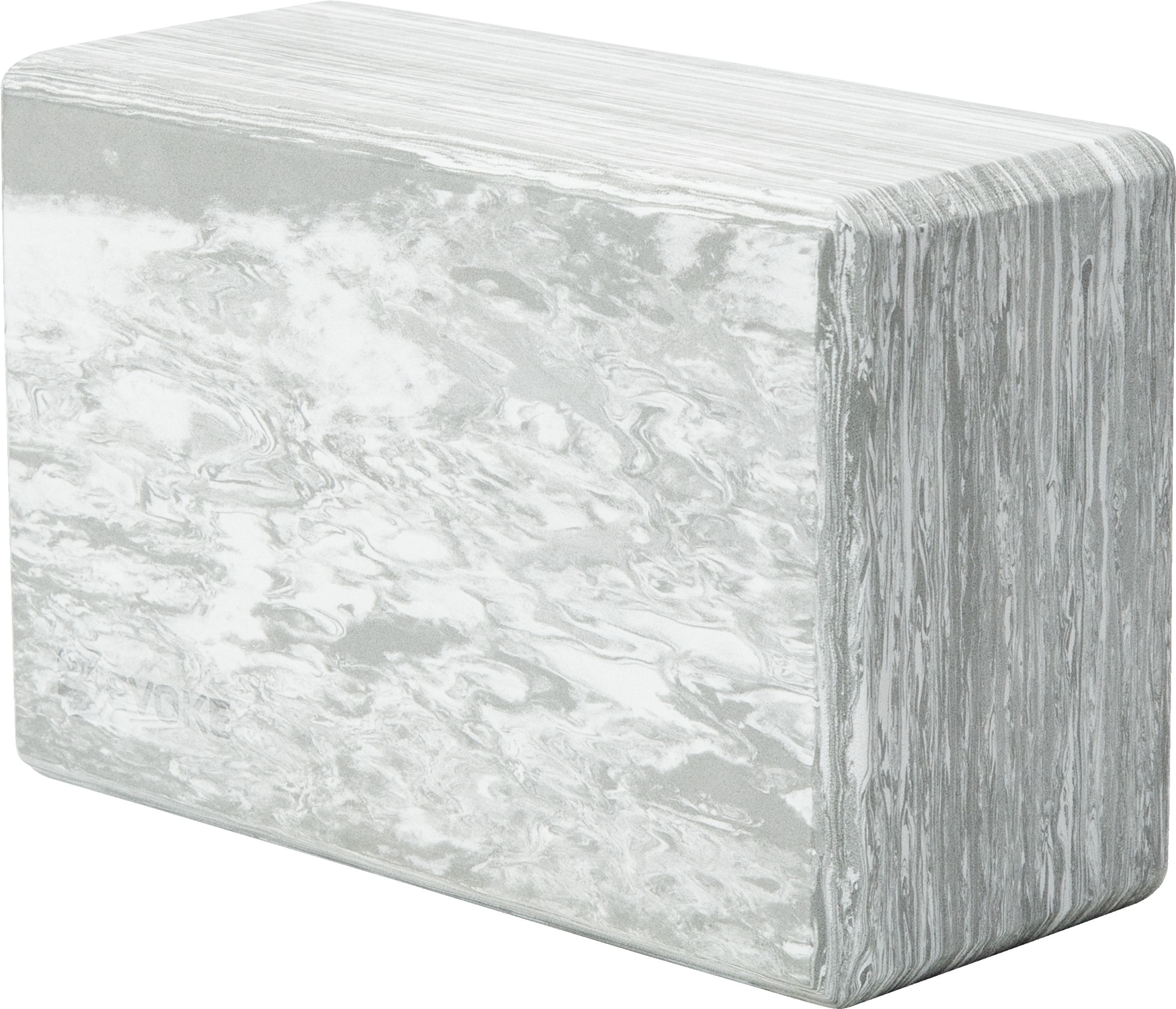 EVOKE MARBLE PATTERN 4" YOGA BLOCK GREY
