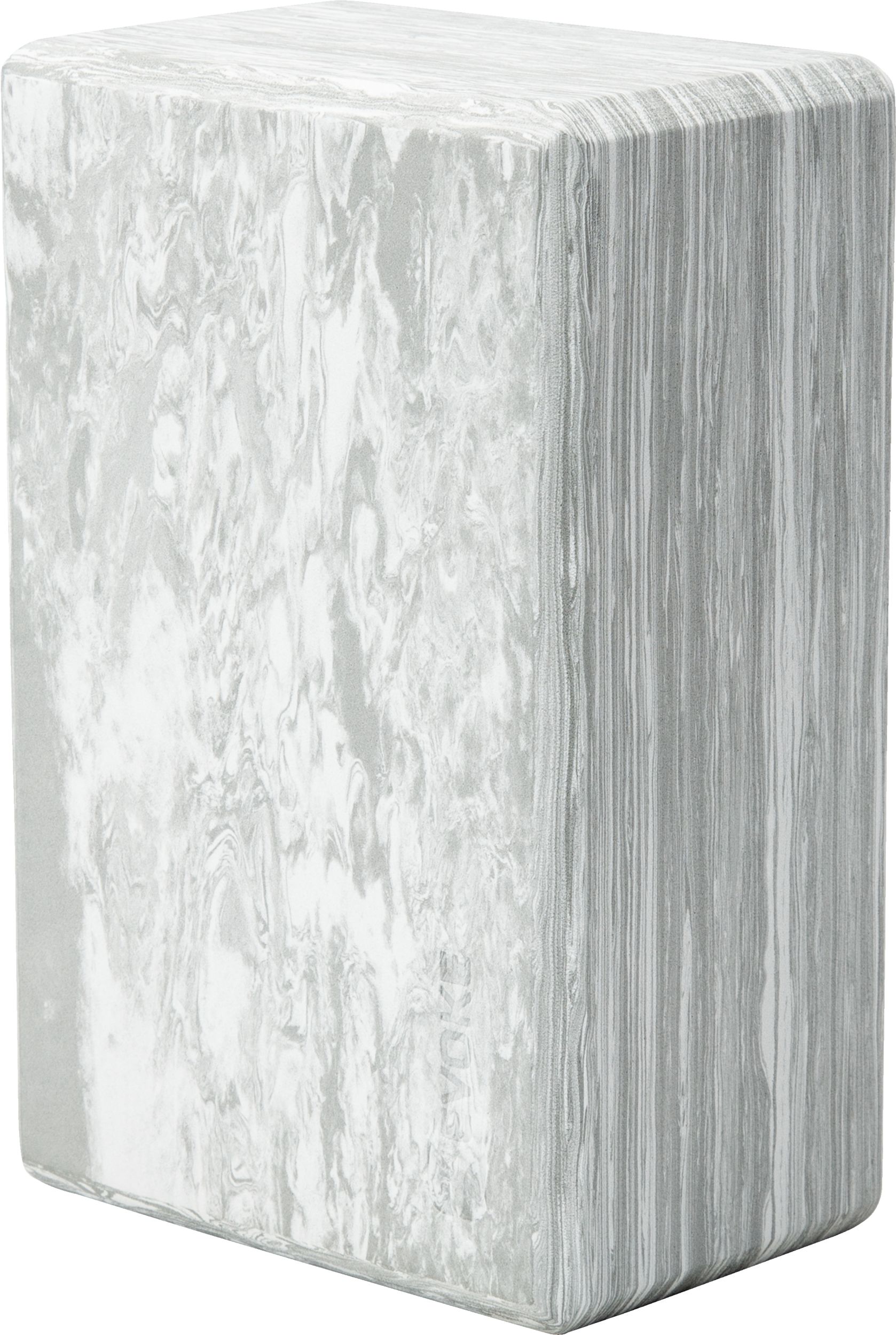 EVOKE MARBLE PATTERN 4" YOGA BLOCK GREY
