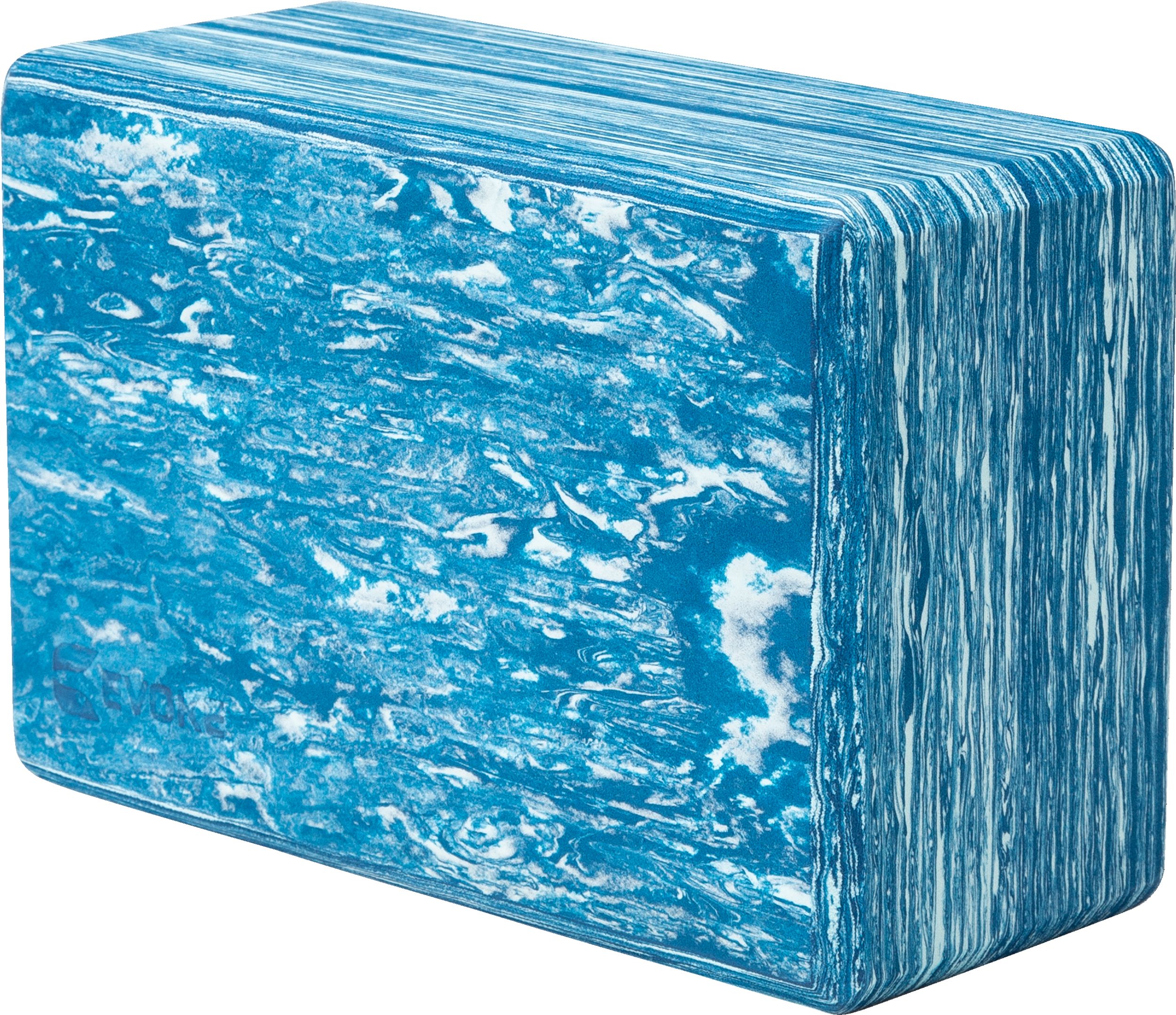 EVOKE Marble Pattern Yoga Block, 4 Inch