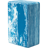 EVOKE Marble Pattern Yoga Block, 4 Inch Front_Angled_Left