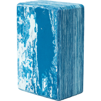 EVOKE Marble Pattern Yoga Block, 4 Inch Front_Angled_Left