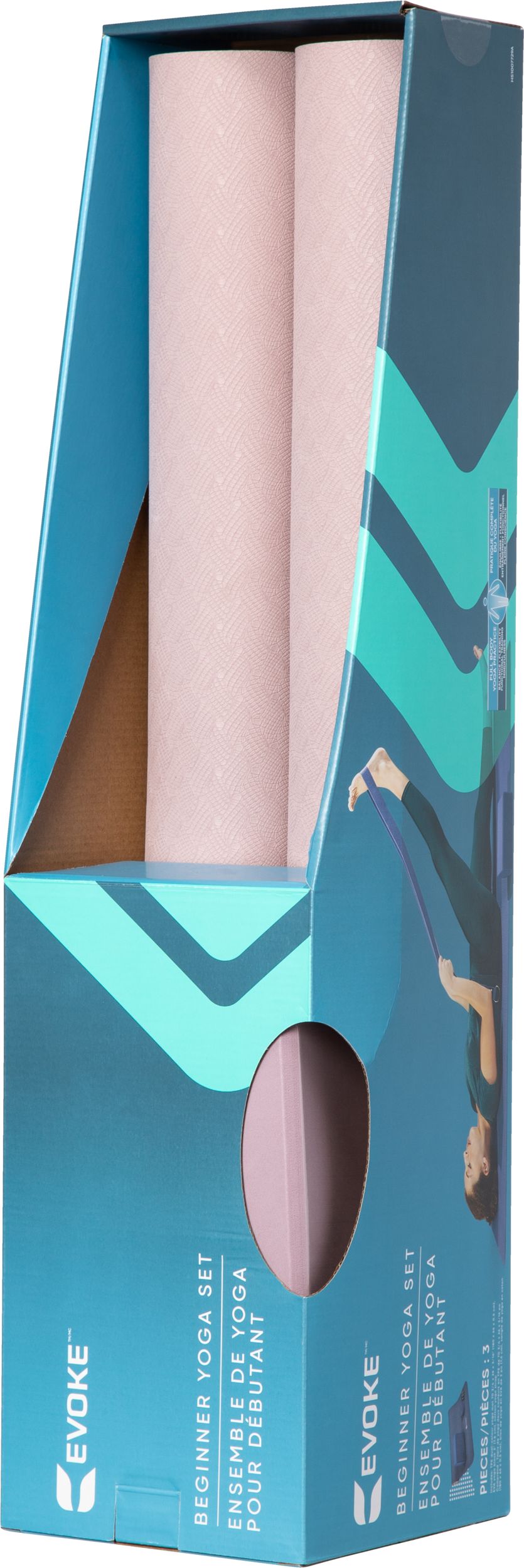 Evoke Beginner Yoga Set Front_Three_Fourths_Angled_Left