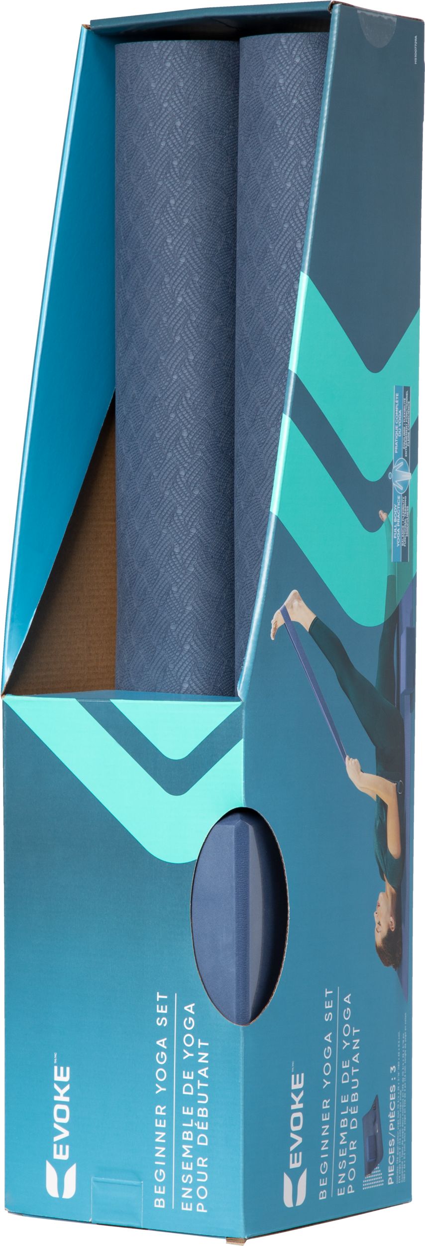 Evoke Beginner Yoga Set Front_Three_Fourths_Angled_Left