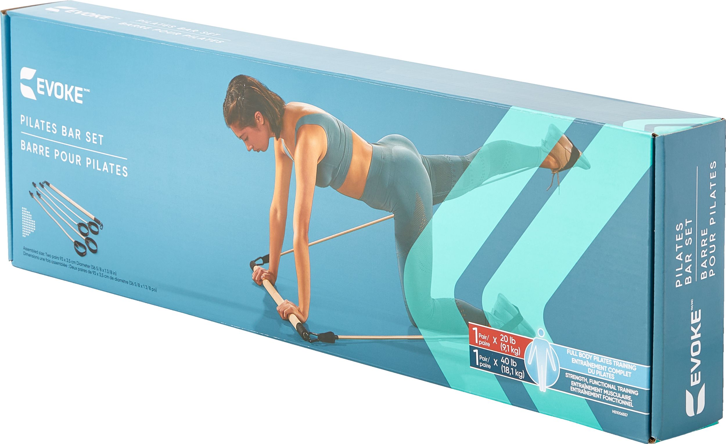 Evoke Yoga Pilates Bar Set Front_Three_Fourths_Angled_Left