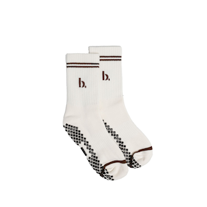B, Halfmoon Grip Yoga Socks