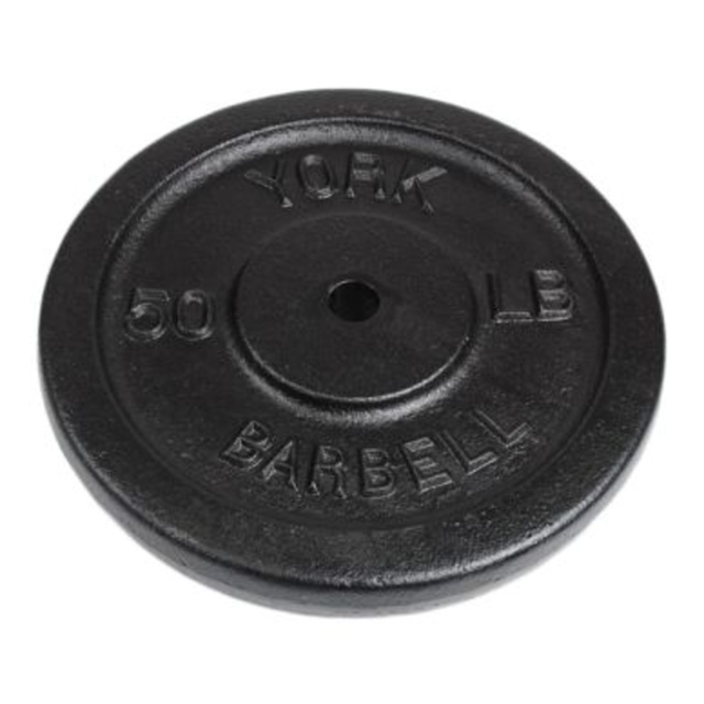 York Barbell Standard Weight Plates, 50 lbs Overhead_Plunge