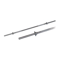 York 6' Standard Chrome Bar with Spinlock Collars, Weight, Home Gym Overhead_Plunge