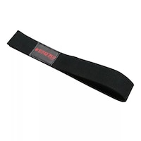 Grizzly Black Cotton Lifting Straps Back_Angled_Left