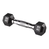 Durahex 3 lb Rubber Hex Dumbbell Front_Angled_Right