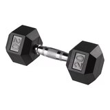 Durahex 20 lb Rubber Hex Dumbbell Front_Angled_Right
