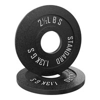 Synergee 2.5 lb Olympic Cast Iron Plates, Pair, Weight, Home Gym Composite_or_Mixed