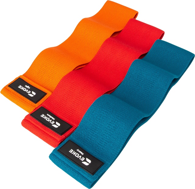 Evoke Mini Elastic Resistance Loop Multi Pack Front_Three_Fourths_Angled_Left