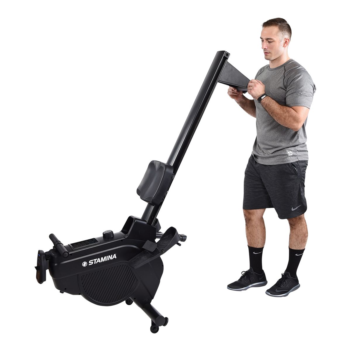 Stamina Magnetic Rower Front_Angled_Left