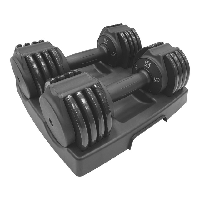 Iron Body Fitness Adjustable 25 lbs Dumbbells Set - Pair Front_Angled_Right
