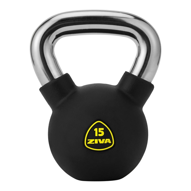 Ziva Performance 15 lb Kettlebell, Weight, Home Gym Front_Flat