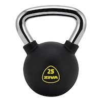 Ziva Performance 25 lb Kettlebell, Weight, Home Gym Front_Flat