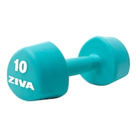 Ziva Chic 10 lb Tribell Dumbbell, Weight, Home Gym Front_Three_Fourths_Angled_Right