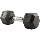 Evoke 15 lb Rubber Hex Dumbbell Front_Angled_Left