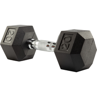 Evoke 20 lb Rubber Hex Dumbbell