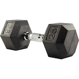 Evoke 25 lb Rubber Hex Dumbbell Front_Angled_Left