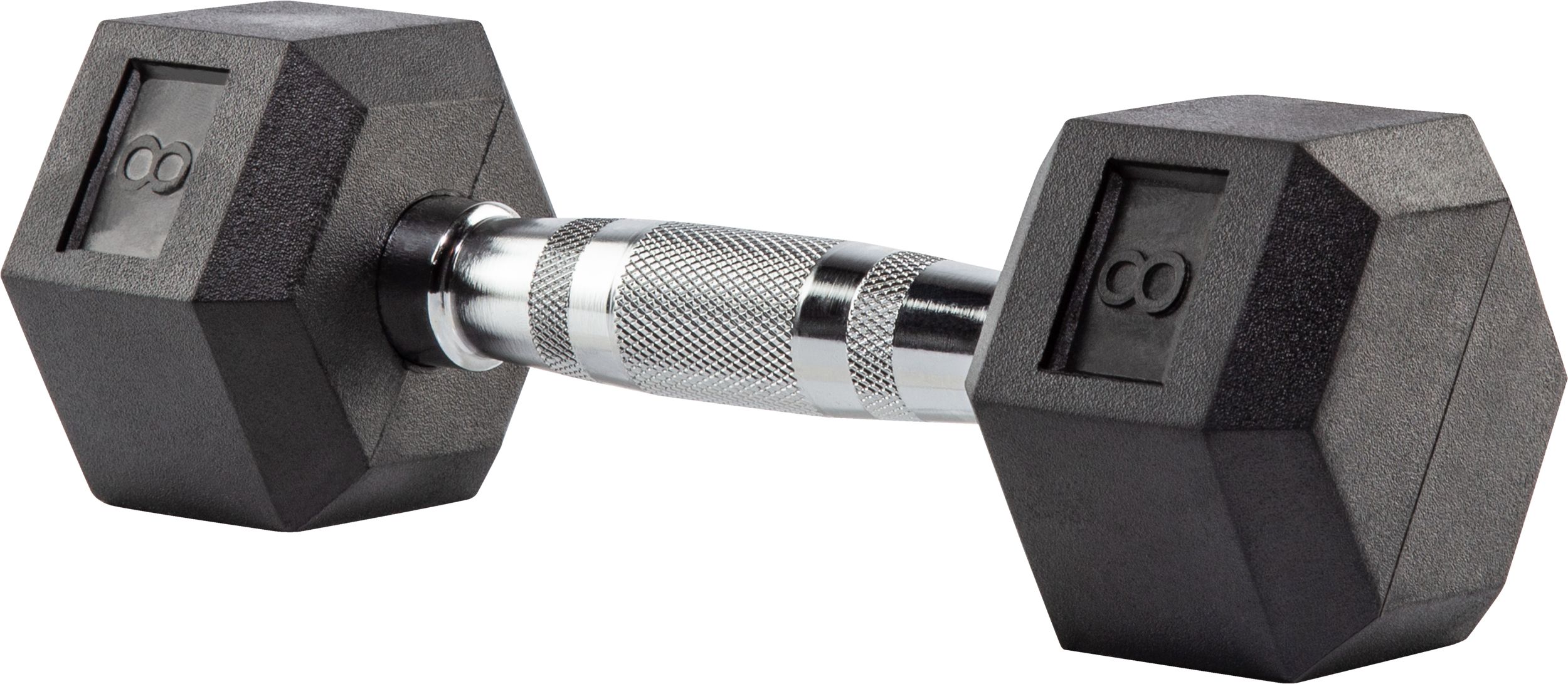Evoke 8 lb Rubber Hex Dumbbell, Weight, Home Gym