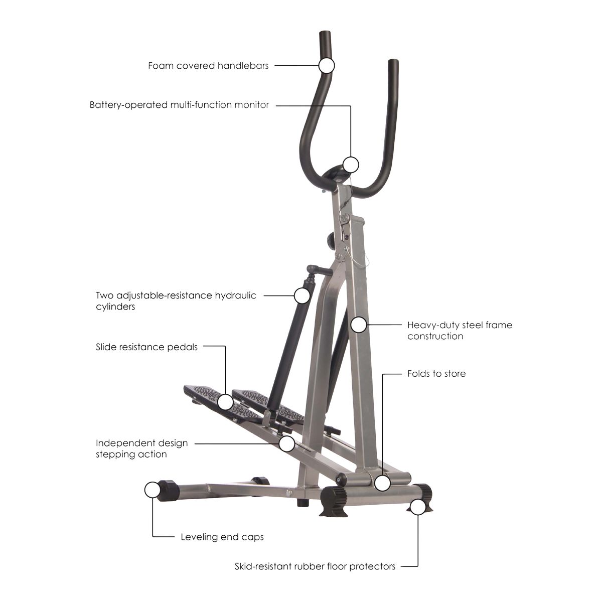 Stamina Folding Stepper Front_Angled_Right