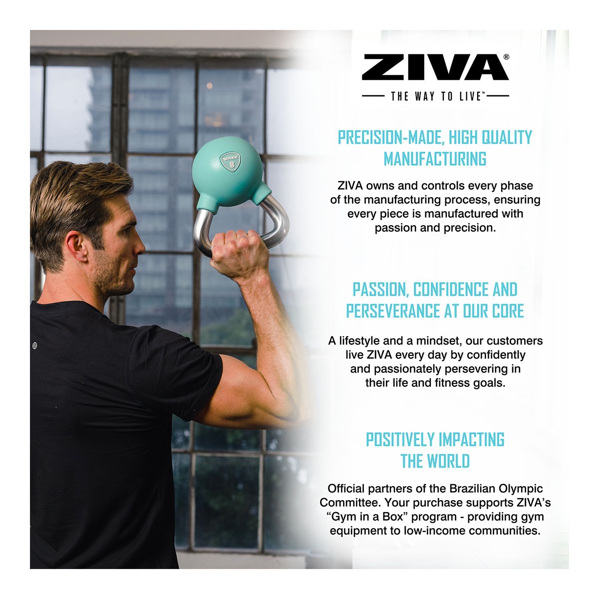 Ziva Chic RPU 25 lb Kettlebell