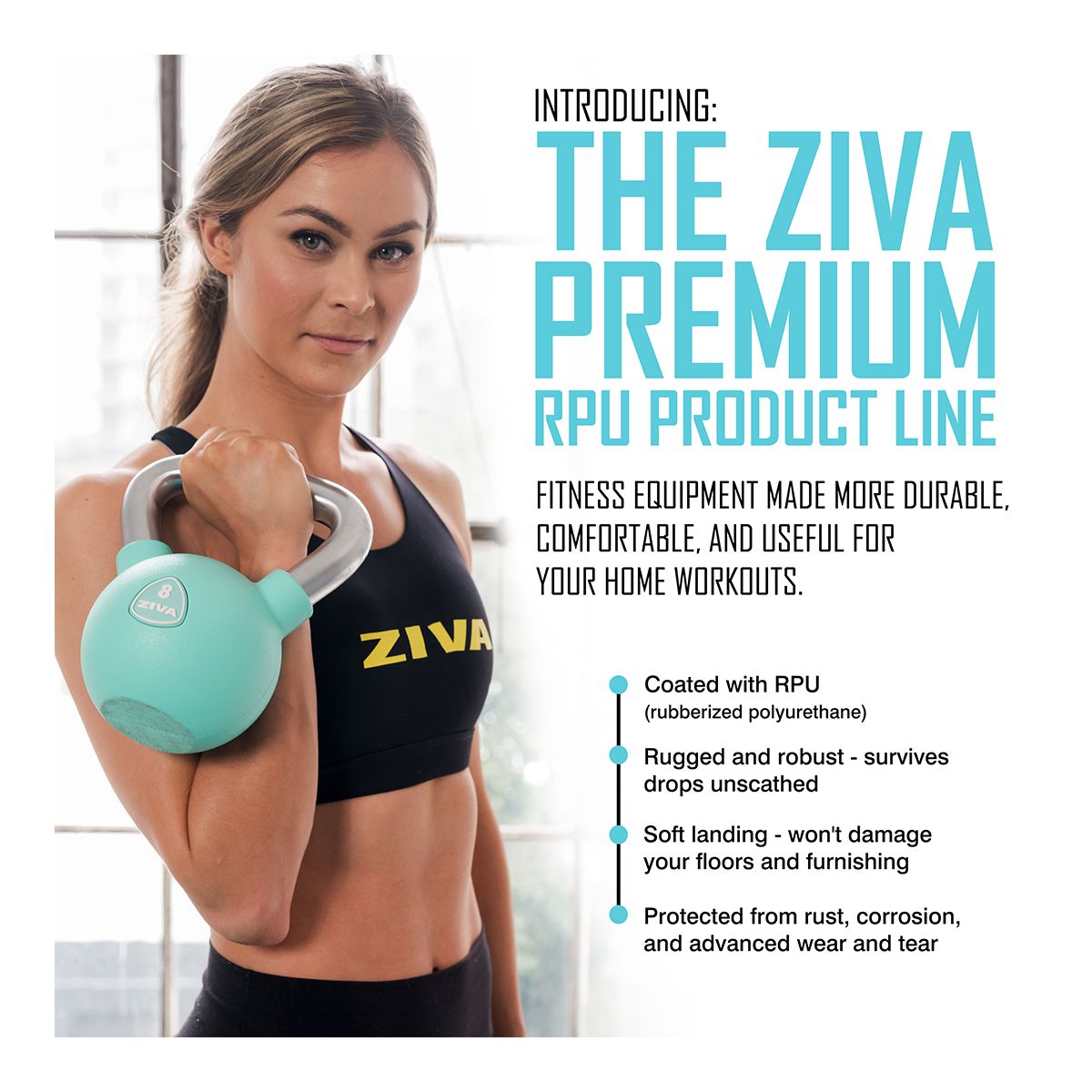 Ziva Chic RPU 25 lb Kettlebell