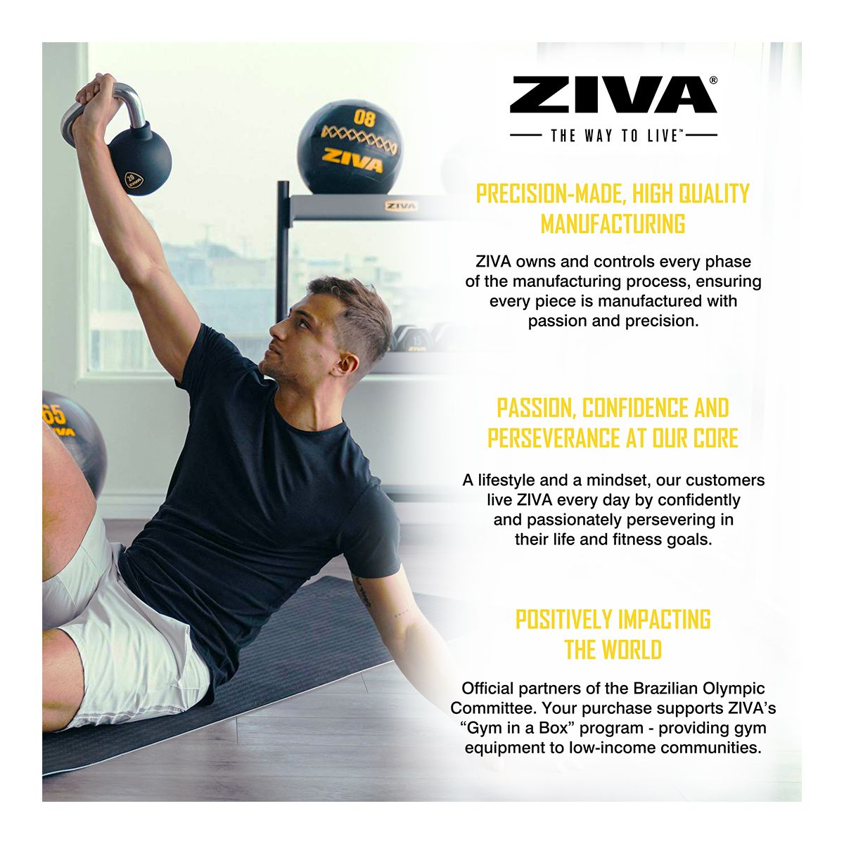 Ziva RPU 50 lb Kettlebell