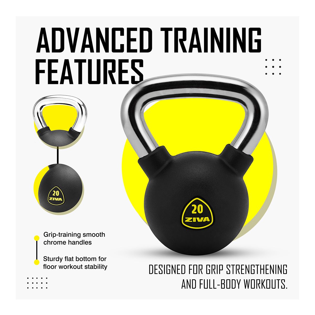 Ziva RPU 50 lb Kettlebell