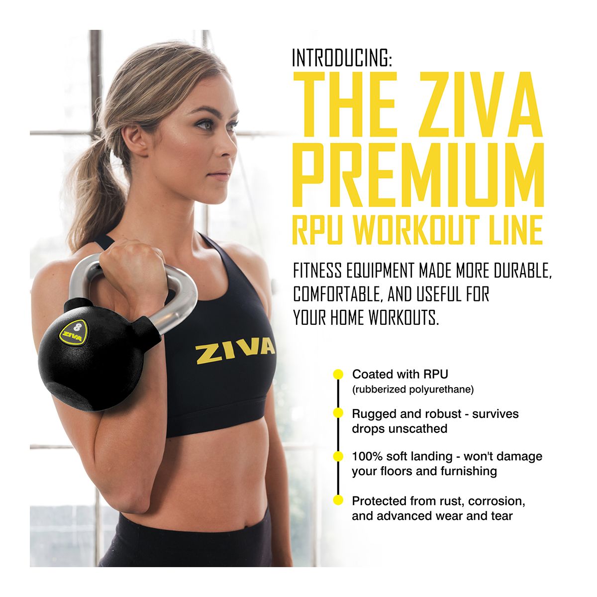 Ziva RPU 50 lb Kettlebell