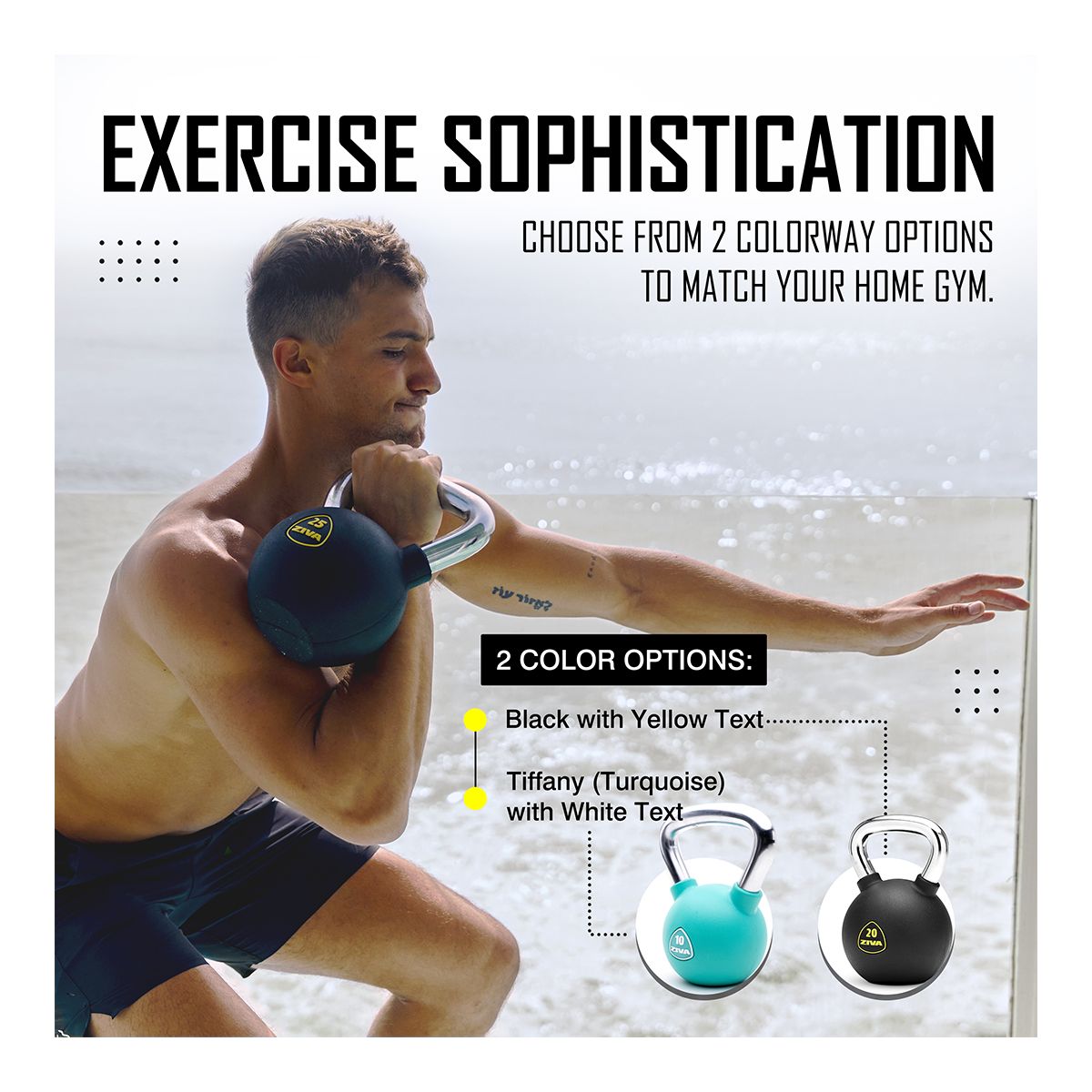 Ziva RPU 50 lb Kettlebell