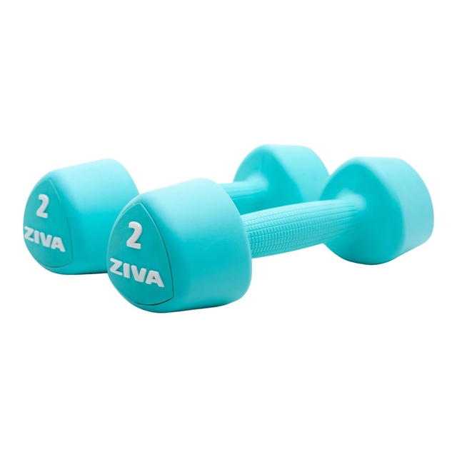 Ziva Chic RPU 2 lb Tribell Dumbbell Set Front_Angled_Right