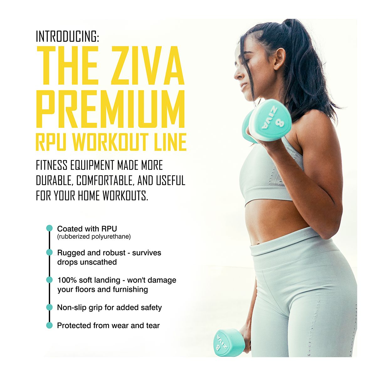 Ziva Chic RPU 12 lb Tribell Dumbbell Set Composite_or_Mixed