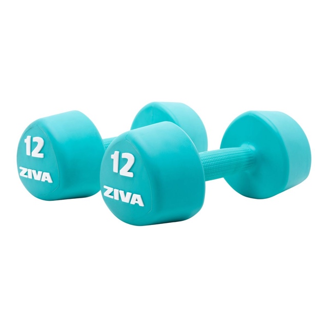 Ziva Chic RPU 12 lb Tribell Dumbbell Set Front_Angled_Right