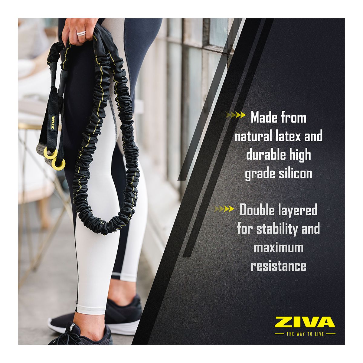 Ziva Resistance Tube with Safety Sleeve - Light