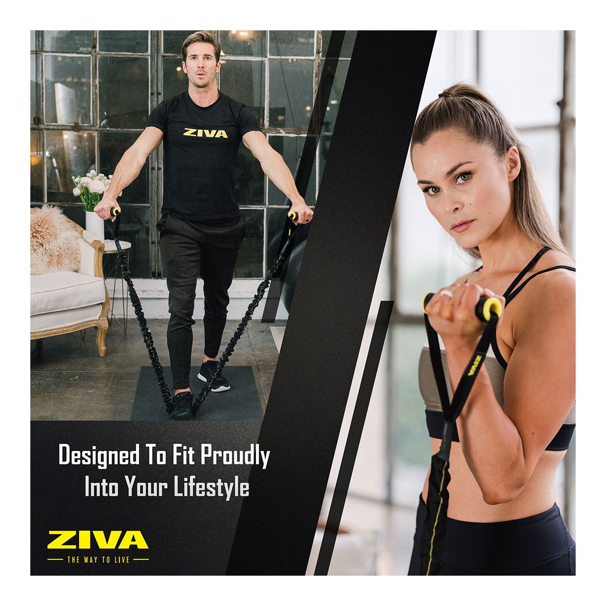 Ziva Resistance Tube with Safety Sleeve - Light