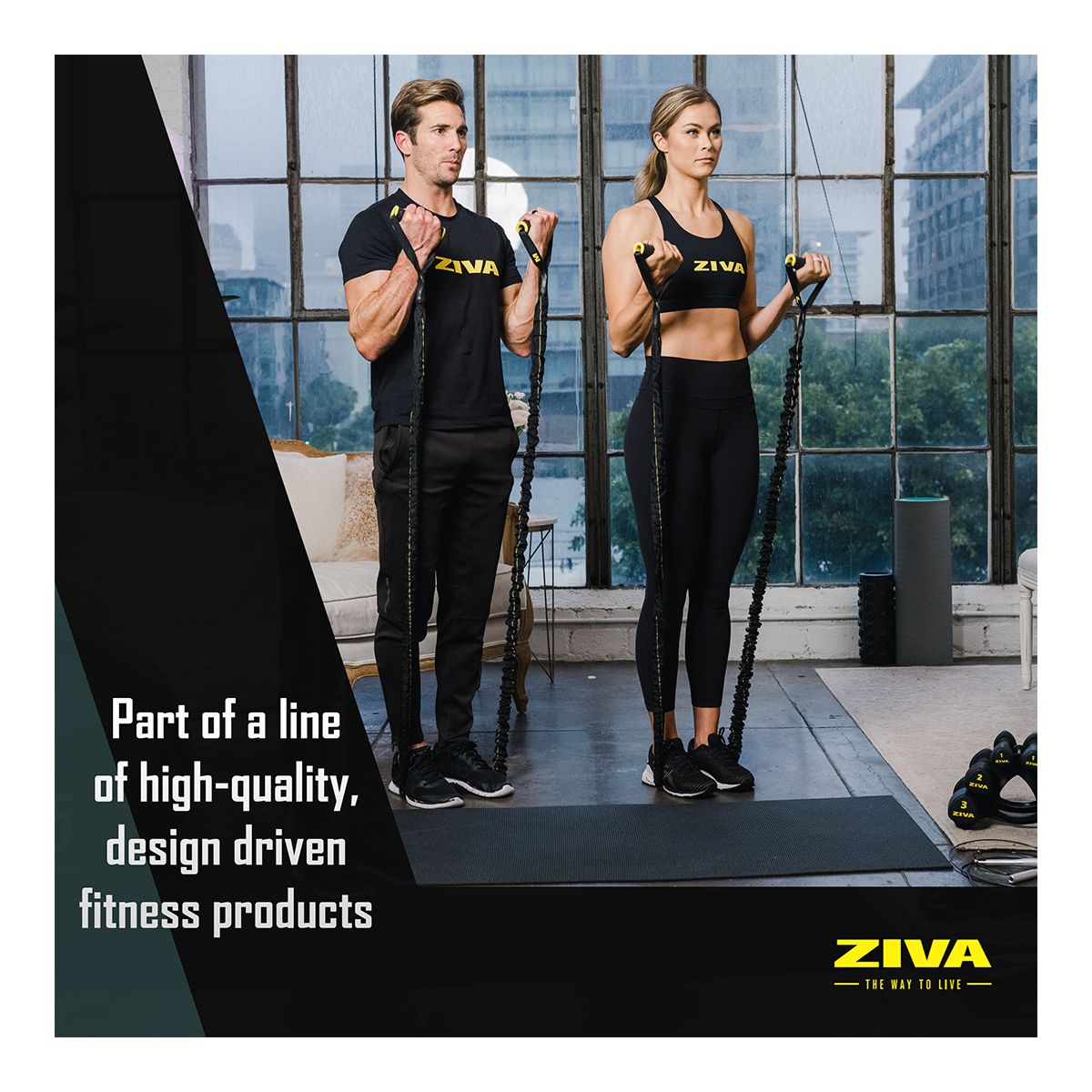 Ziva Resistance Tube with Safety Sleeve - Light