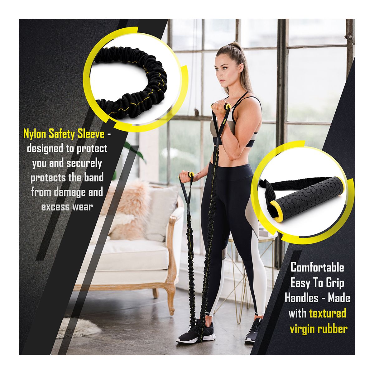 Ziva Resistance Tube with Safety Sleeve - Extra Heavy